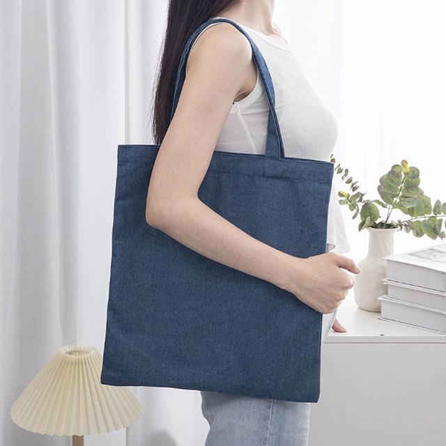 중청 데님 에코백 숄더백 - 큰 가방 데일리 데님백