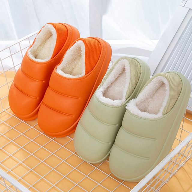 방수 겨울 푹신한 털 실내화 슬리퍼 거실화