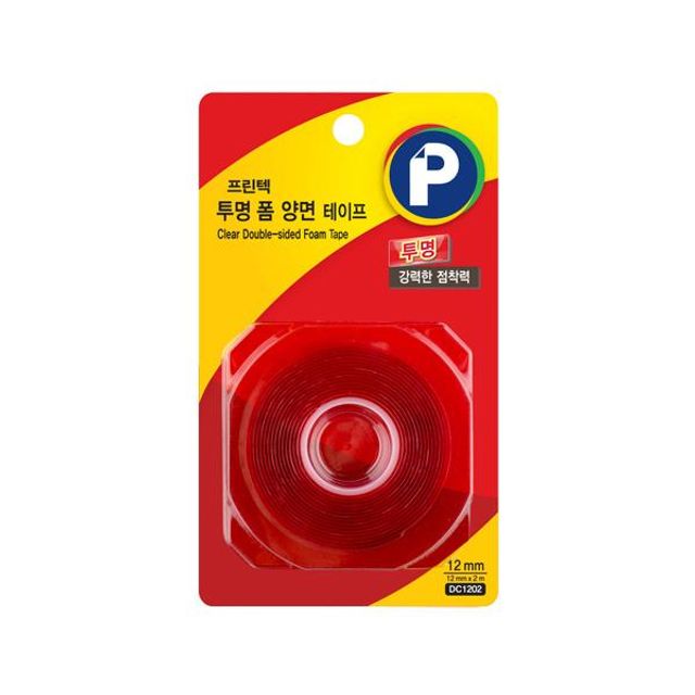 투명폼테이프 12x2m 벽면부착테이프 부착테이프