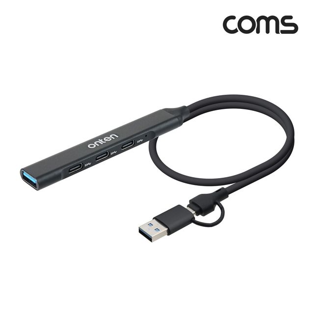(COMS) USB 3.0 1포트 + 타입C 3포트 허브(4 in 2)