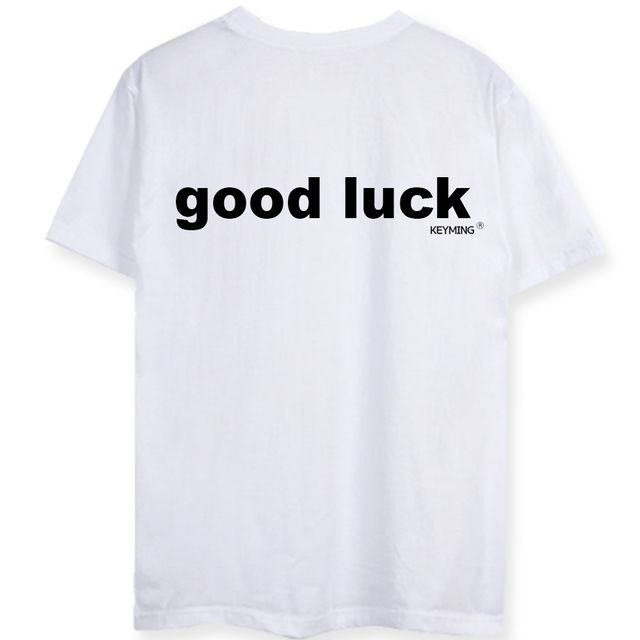 키밍 굿럭 good luck 반팔티 행사 캐주얼 티셔츠