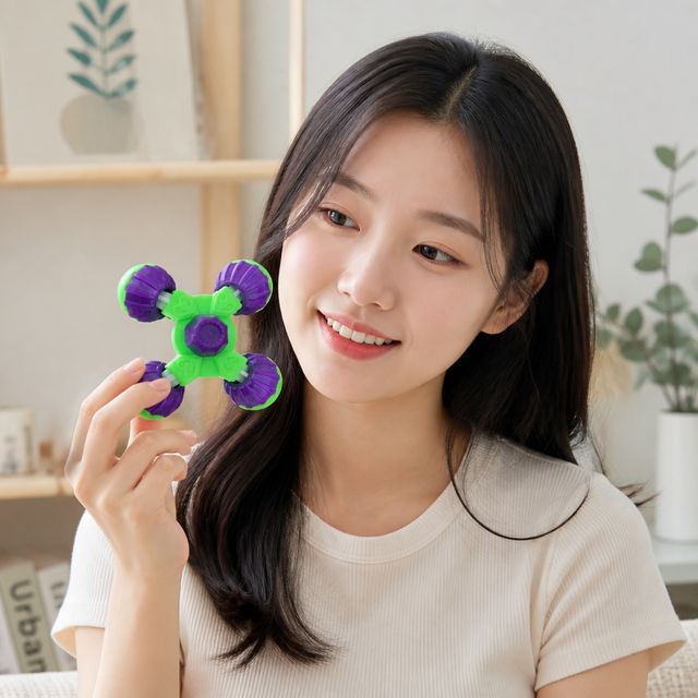 핸드토이 3D 스피너 당근 핑거게임 무중력 안마볼 장난감 1P