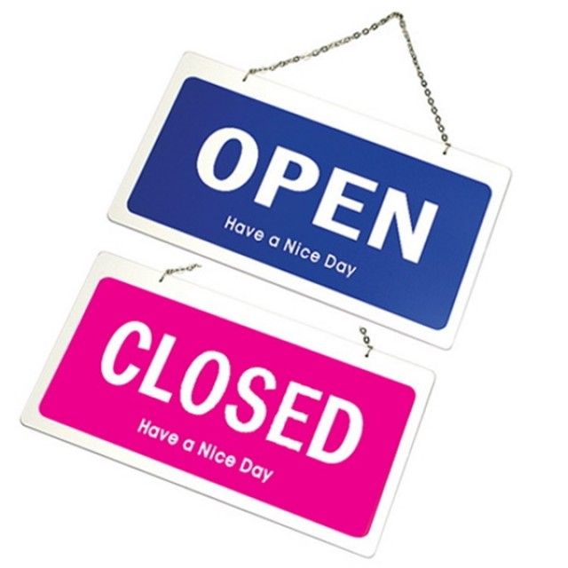 아트사인 OPEN CLOSED (양면) 300x160 표지판 7801
