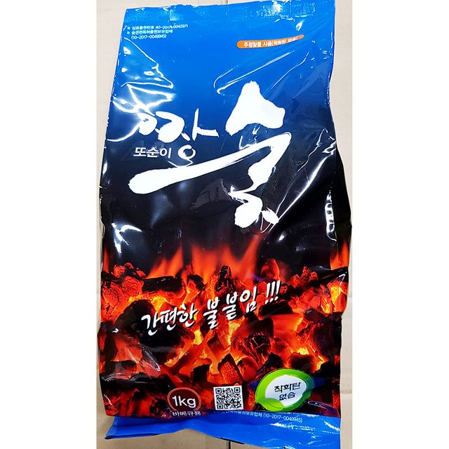 짱숯(또순이 흑탄 1K)X10개 숫 참숯 흑탄 짱숯 가스라