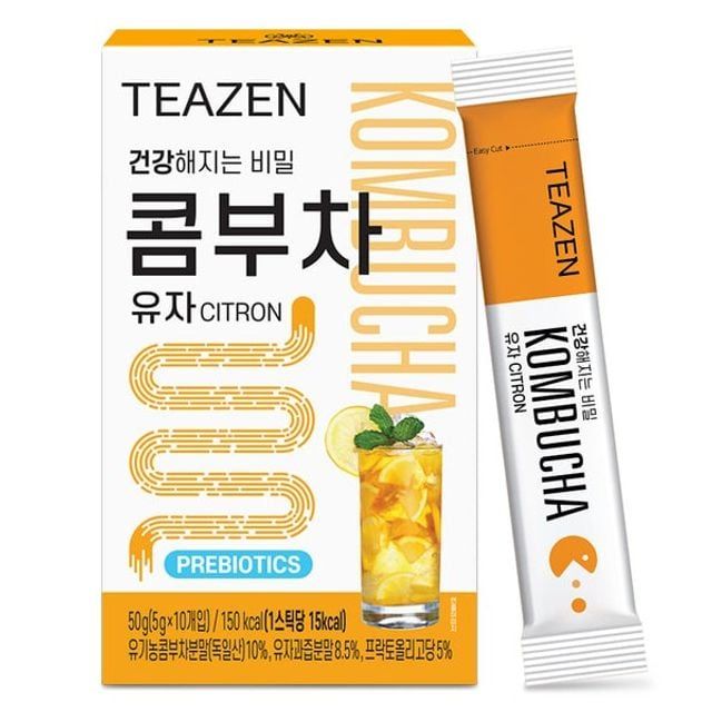 유자맛 콤부차 티백 5그램 10개입 건강차 음료