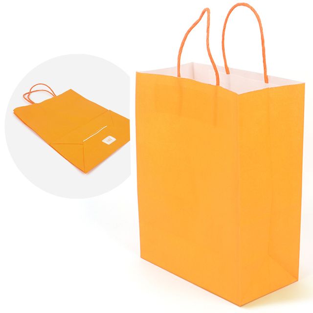 종이백 소-오렌지 쇼핑백 21x27cm 선물 포장백