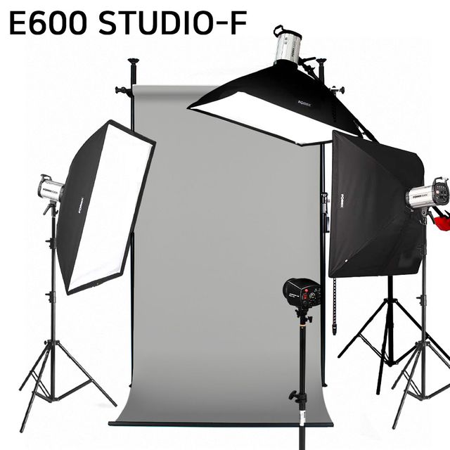 촬영세트 E600 STUDIO-F 고정형 그레이 밝기조절기능 라이브방송보조