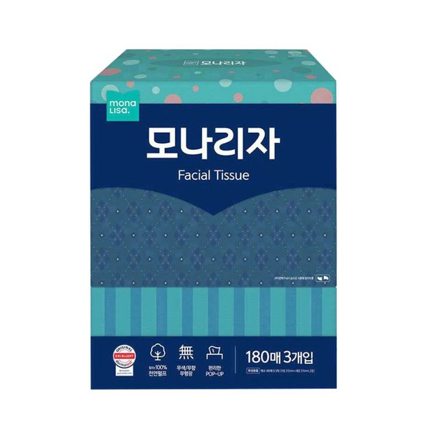 모나리자 미용티슈 각티슈 180매 3입