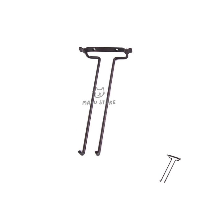 와인잔수납 유리컵보관함 와인잔걸이 벽면용 260mm 브라운