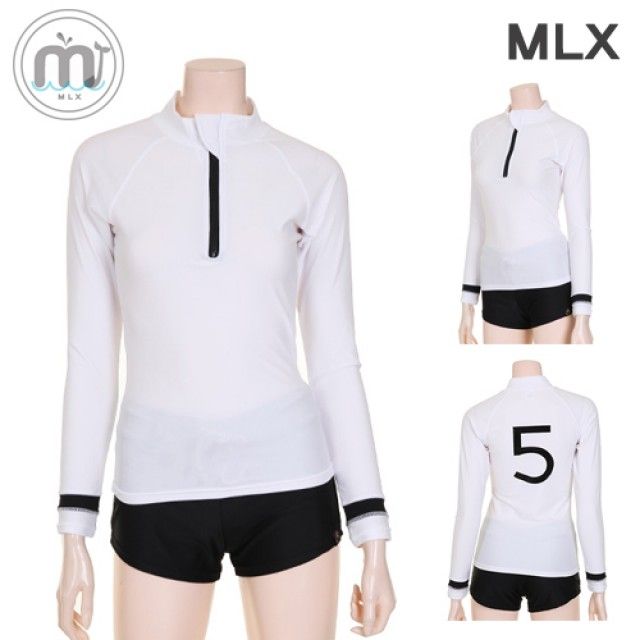 (MLX) 여자 비치웨어 반집업디자인 래쉬가드 자외선차단 수영복-DM_229