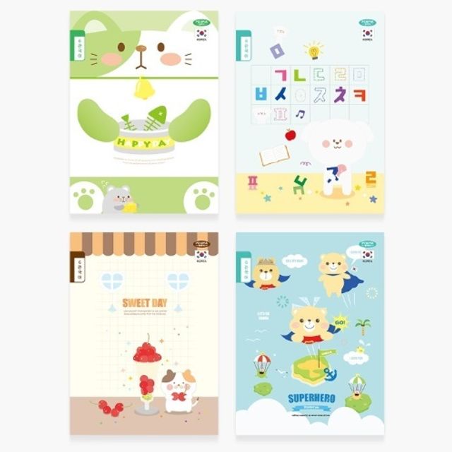 초등학생 받아쓰기 6칸 공책 깍두기 공책 10권세트