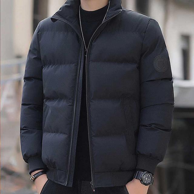 남성 베이직 검정 겨울 점퍼 패딩 따듯한옷 데일리