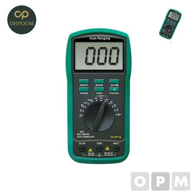 멀티미터 멀티테스터 디지털멀티테스트기 AC DC600V 200mA 2000A 1ea