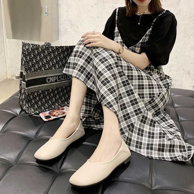 임산부 검정 플랫 스퀘어 웨딩 슈즈 발편한 단화 선물
