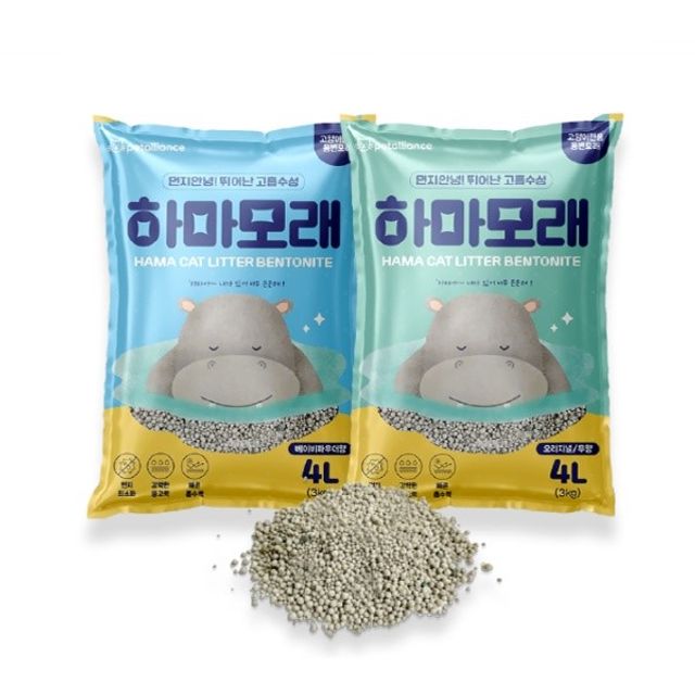 고양이 응고형 모래 4L 6개, 벤토나이트 배변용 화장실