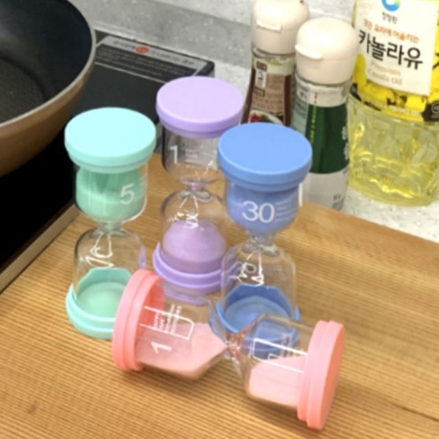 무소음 마카롱 탁상 타이머 1분 모래시계