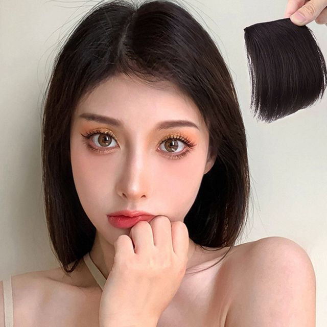 볼륨업 부분가발 헤어피스 다크브라운 똑딱이가발 앞