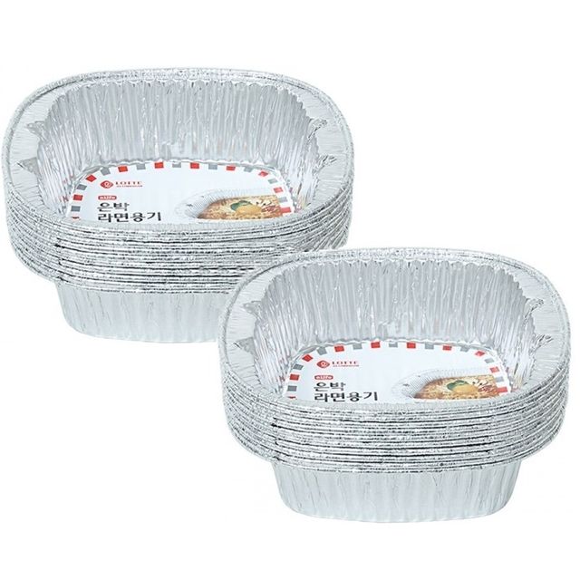 야외용 은박 라면용기 20P 일회용식기 - 라면 전용 포장 용기