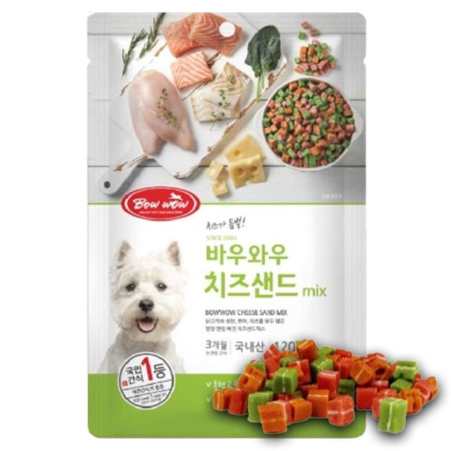 강아지 저염분 치즈샌드 120g 애견 훈련용 간식