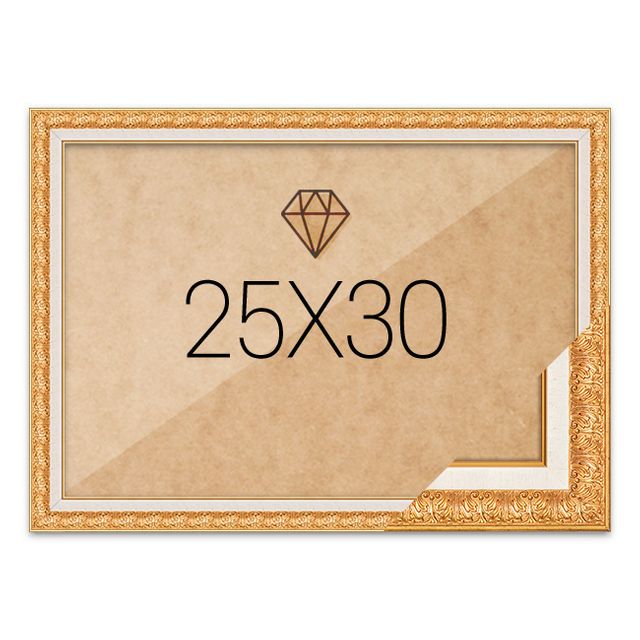 보석십자수액자 25x30 고급형 매트골드