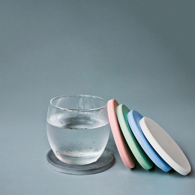 규조토 티코스터 파스텔 컵받침 물기 흡수 홀더