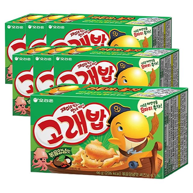 고래밥 볶음양념맛 46g 7개 짭짤한 군것질 주전부리