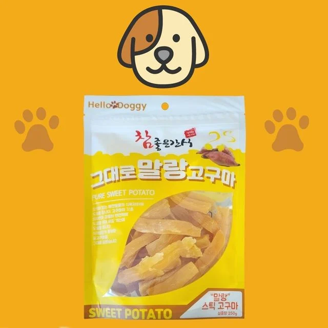 말랑고구마스틱 250g 고구마말랭이 애견간식 영양간식
