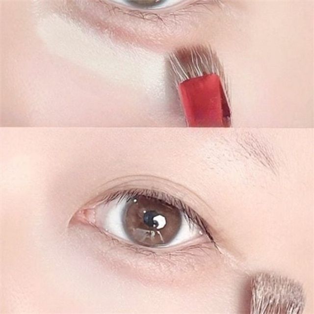 여성 눈썹 브러쉬 여성 아이브로우 브러쉬 눈썹용 브로우 정리 채우기 납작 헤어라인용 헤어라인 다크서클