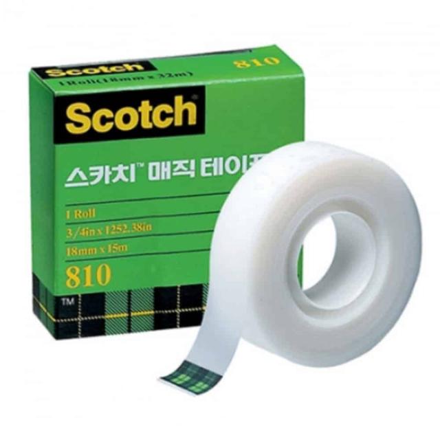 투명방수테이프 3m매직테이프 매직테이프 리필 810R 18X15m