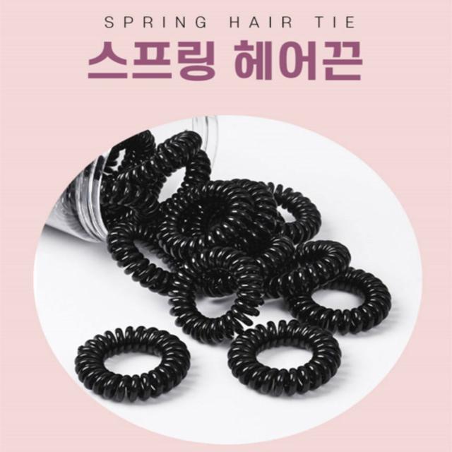 자국없는 스프링 전화선 헤어끈 머리끈 25개입 세트(