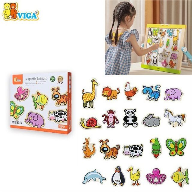 비가 VIGA 원목자석 동물20P V58923