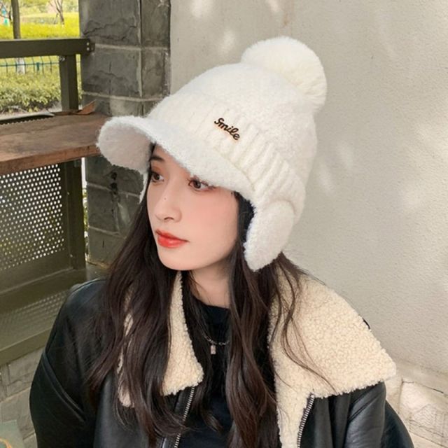 겨울캡모자 방한 털모자 스키비니 여자
