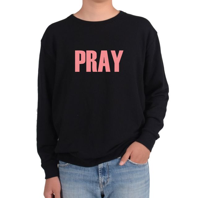 기모맨투맨 PRAY 프레이 기도 종교 믿음그림 다양한색상 전사이즈