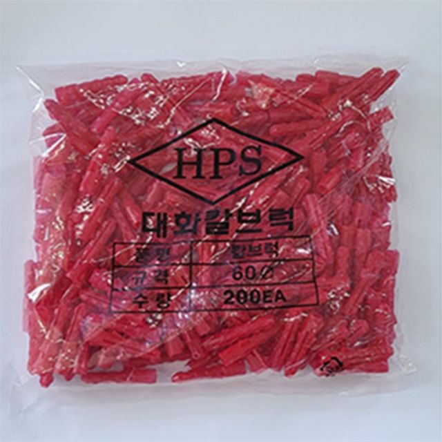 U칼블럭 FD 1각단가 FD 6mm 적색 200개 셋트앙카 목재용피스 칼브럭앙카피스