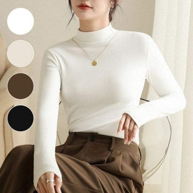 이지 일상템 속옷 폴라넥 플리스 스트레치 하이넥 폴라넥목폴라티