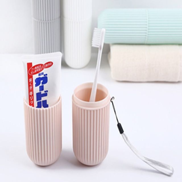 스트라이프 칫솔케이스 핑크 칫솔치약보관함 휴대용칫솔치약케이스 휴대용칫솔케이스