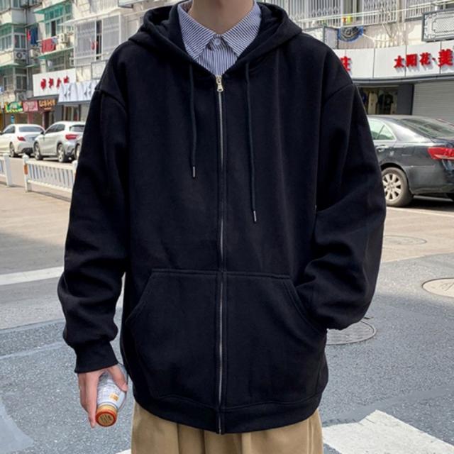 기본 면후드집업 간절기 자켓 베이직 후드티 남여공용