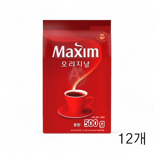 WL 맥심 오리지널 커피 500g X 12개 사무실 인스턴트커피 알커피 가루커피 탕비실커피