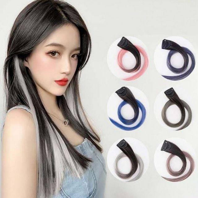 포인트 컬러 헤어 익스텐션 셀프 브릿지 스타일링