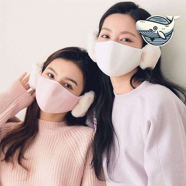 겨울 방한 귀마개 마스크 부드러운 토끼털
