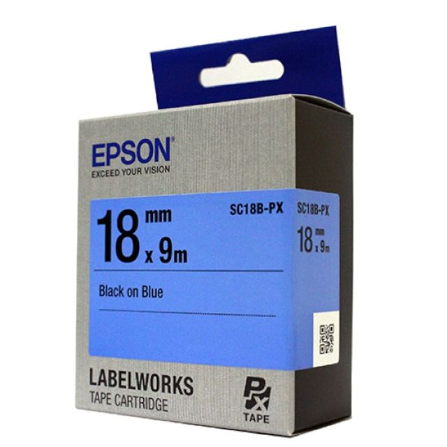 EPSON 라벨프린터리본 SC18B 청색 흑문자 정품 소모품