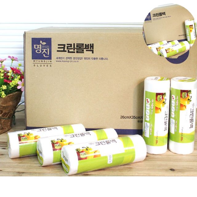 비닐봉투대량 일회용비닐백 크린롤백 17 x 25 x 200매 30개