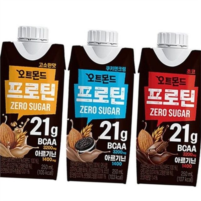 고단백 오트 우유 단백질 식물성 음료 아몬드 귀리
