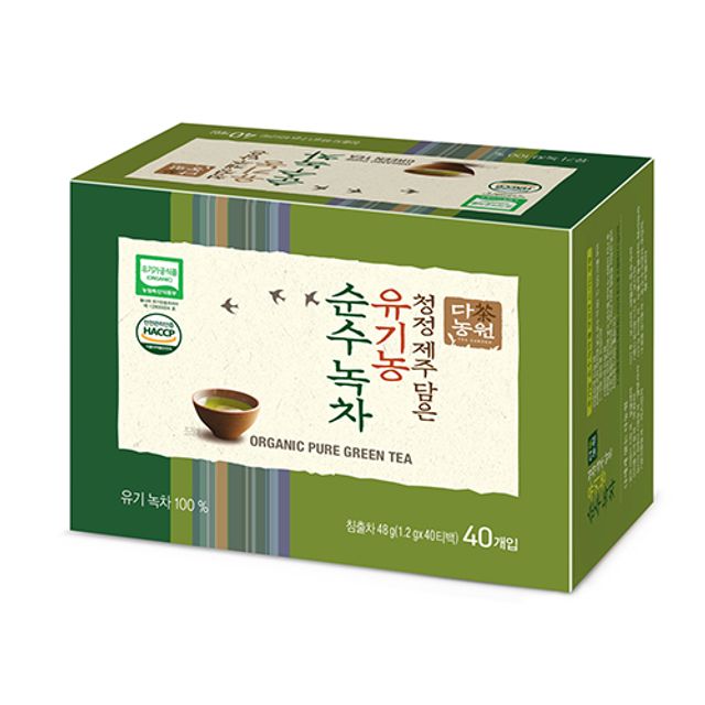 다농원 청정 제주담은 유기농 순수 녹차 40T