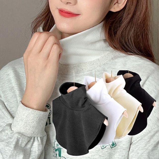편안한 발열 공갈 무지 목티 1P 페이크 넥케이프 보온