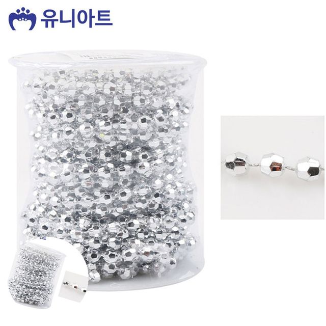 비즈줄 비즈공예비즈 롤체인줄 은색