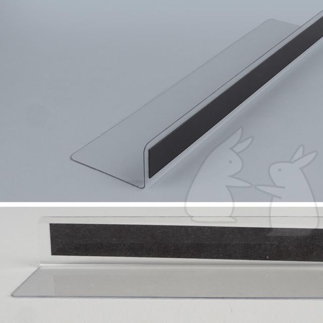 투명 가림막 28x6cm 아크릴 L자 파티션 칸나누기 자석형
