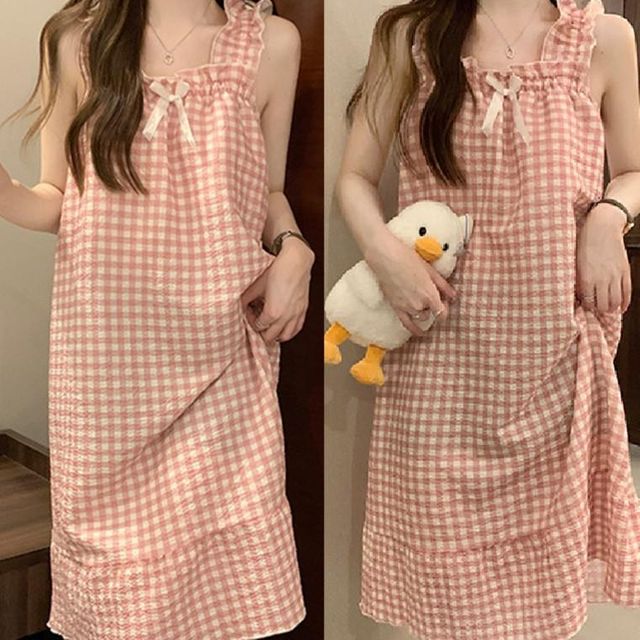 잠옷 민소매 원피스 파자마 쿨링