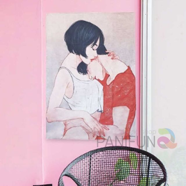 감성포스터 커플세로 S 가림막천