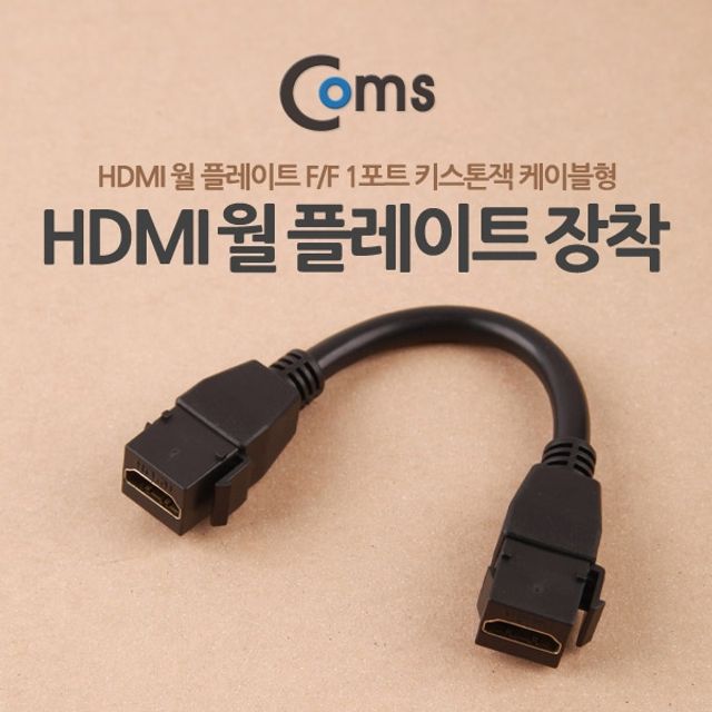 Coms HDMI 월 플레이트 장착 F F 1포트 키스톤잭 케
